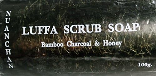 Luffa Soap Bar Scrub Soap Aromatherapy Bamboo Charcoal Honey Nuanchan 100g.
