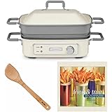 Cuisinart STACK5 Multi-Functional Grill with 15-Inch Bamboo Stir Fry Spatula and Cookbook Bundle (3 Items)