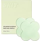 Skit Calming & Repairing Face Gel Patch, Azulene & Cica Clover Mask for Instant Redness Soothing & Pore-Area Comfort, Skin Barrier Support, K-Beauty, 4 Sets (8 Patches)