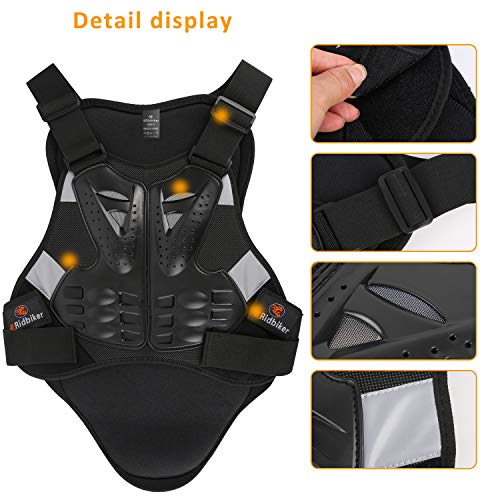 image for Ridbiker Motorcycle Armor Vest Chest Back Spine Protector Touring Moto