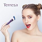 Terresa Mermaid Makeup Brushes Set, Face Foundation Blush Contour Fan Brush for Liquid Powder Makeup, Eyebrow Eyeshadow Lip Brush, Gradient Handle, Soft Dense Synthetic Bristle, 10pcs