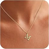 ASCOMY Initial Necklaces for Women 14K Gold Plated Initial Necklace Dainty Bow Letter Necklace Cute CZ Bow Letter Pendant Personalized Alphabet A-Z Name Necklaces Gold jewelry Gifts for Women