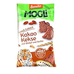MOGLi Bio Demeter Kakao Dinkel Kekse 50g 12er Pack (12x50g)