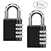 Combination Lock Hitcoo Resettable 4-Digit Anti Rust and Weatherproof Padlock for School, Gym & Sports Locker, Employee Locker, Toolbox, Fence, Suitcase, Hasp Storage - 2 Pack