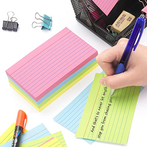 Ruled Index Cards Pastel Colored Index Flash Cards Note Cards For