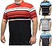 Enimay Men's Big and Tall Collared Striped Casual Polo Shirts 3XL 4XL 5XL