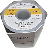Kester Solder 24-6040-0027 44 Series Core Size 66 Sn60 Pb40 Activated Rosin Cored 21 Awg Solder Wire