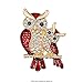 Potelin Premium Quality Women Enamel Owl Shape Rhinestones Brooch Pins Brooches Clip Gift for Female