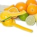 Bru Joy Enameled Aluminum Double Bowl Lemon Squeezer, Yellow and Green