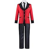 UPUPCOS Men Cosplay Costume Japanese School Uniform Red Coat Pants Set Halloween Carnival Party Outfits