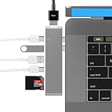 Purgo USB C Hub, Aluminum Type-C Hub Adapter Dongle for 2016/2017 MacBook Pro 13