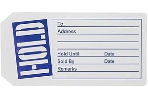 NAHANCO Hold Large Merchandise Tag with Pre-Cut Slit, Hold in Blue/White, (Pack of 1000)