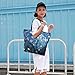 newplenty Beach Tote Bags Travel Totes Bag Shopping Zippered Tote for Women Foldable Waterproof Overnight Handbag