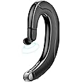 AOCOAKW Ear Hook Bluetooth Headphone V5.0 with Mic, Painless Single Ear Wireless Headset 5 Hrs Playtime for Android Phones/iPhone X/8/7/6, Lightweight Non Bone Conduction Headphone with Ear Plug