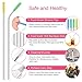 Stainless Steel Straws, GDREAMT Set of 14 Reusable Drinking Straws Ultra Long 10.5