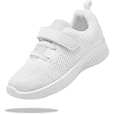 nerteo Girls Cheer Shoes Toddler Boys Kids Sneakers White Running Walking Sports Shoes