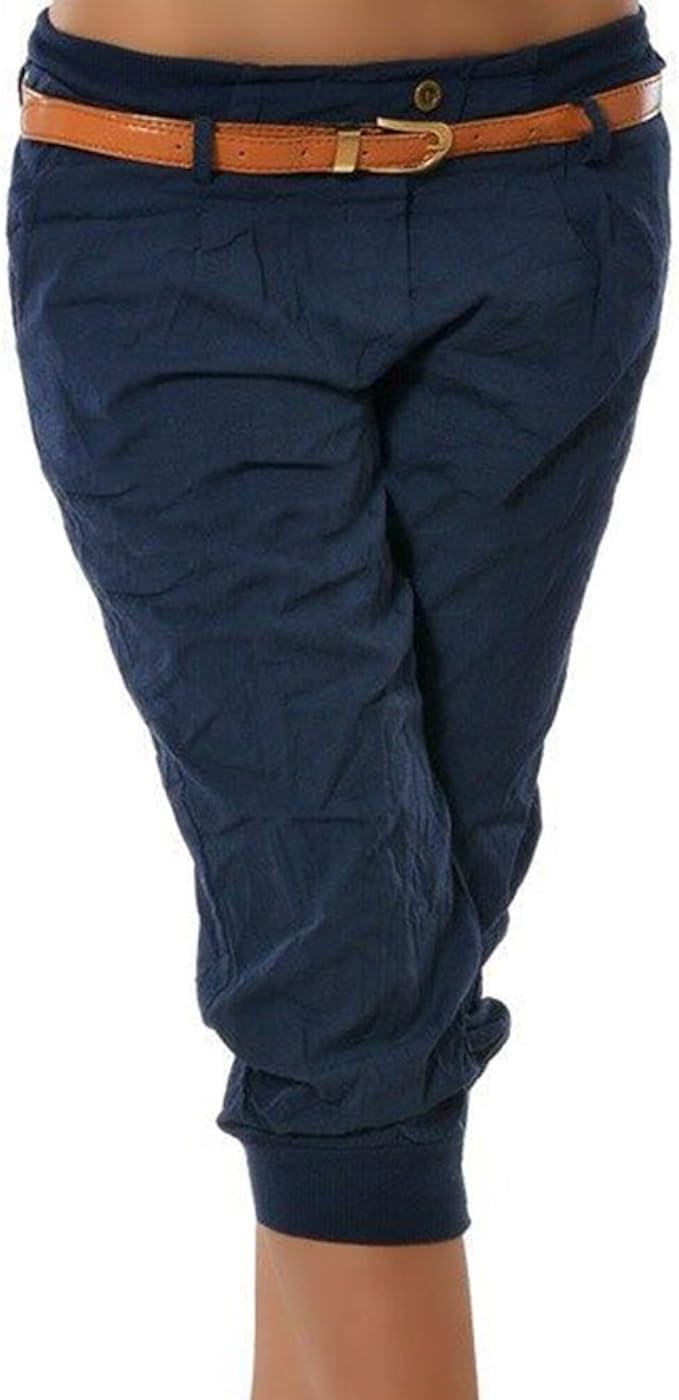 Hibote Pantalones Capri Para Mujeres 3 4 Harem Pantalones Moda