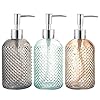 Cutiset 3 Pack Assorted Glass 15 Ounce Lotion Soap Dispenser Bottle with Pump for Bathroom, Kitchen 51yF6Wo drL. SS100