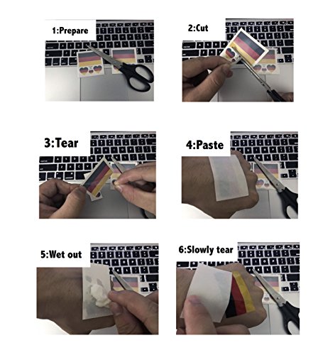 image for voidsyn Germany Flag Silicone Rubber Wristband Bracelets,Tattoo Sticke