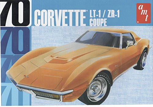 AMT 1970 Chevy Corvette Coupe 1:25 Scale Model Kit, White, One Size (AMT1097)