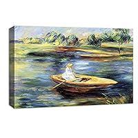 Canvas Wall Art Young Woman by Pierre Auguste Renoir Canvas Prints Home Artwork Decoration for Living Room,Bedroom - 12x18 inches