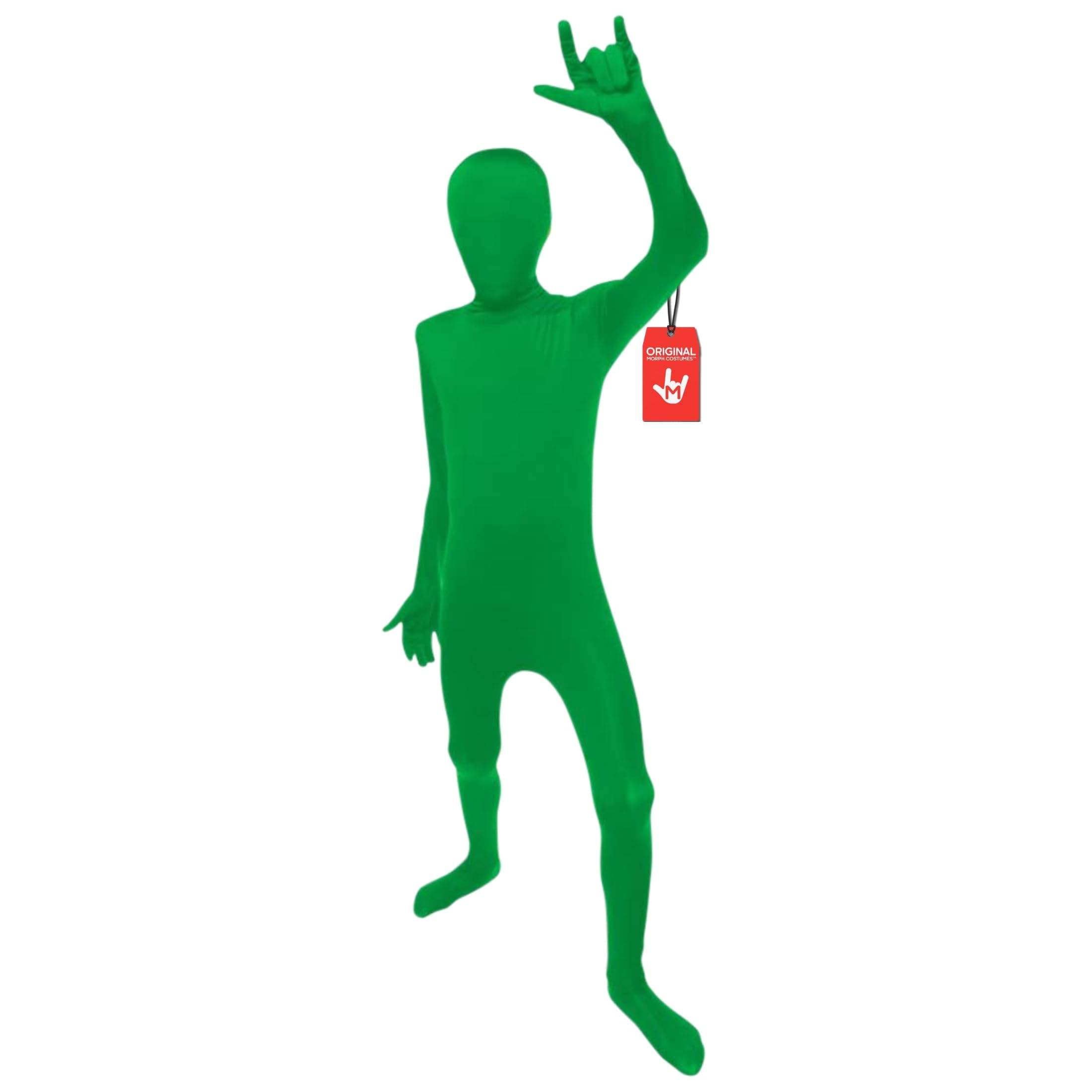 Morphsuit Kids Full Body Costume - Green, S | Original Bodysuit for Children | Super Stretch Suit Great for DIY Party Outfit | Halloween, Cosplay, Fancy Dress | For Boys & Girls โ image 1