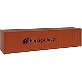 Walthers SceneMaster 40' Hi-Cube Corrugated Container w/Flat Roof-Hapag-Lloyd 949-8204 HO Scale Model Railroad - Freight Model