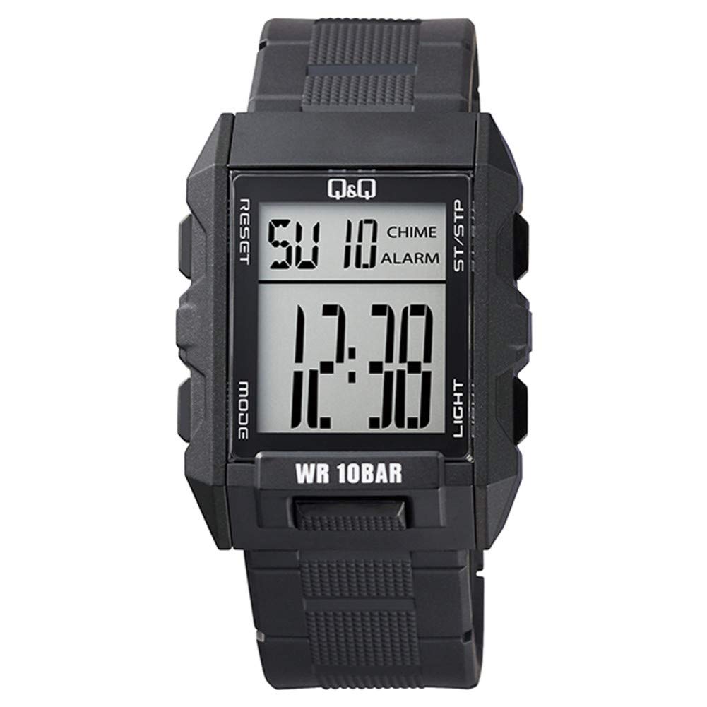 Q&Q Men's Quartz Digital Watch with Resin Strap M200J002Y
