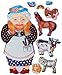 Little Folk Visuals Old Lady Who Swallowed a Fly Precut Flannel/Felt Board Figures, 9 Pieces Set