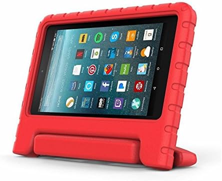 7-inch Fire 7 2017 Case - Anti Slip Shockproof Light Weight Kids Friendly Convertible Handle Stand Protective Case for Amazon Kindle Fire 7th Generation - 2017 Release (5th Gen, 2015) (Red)