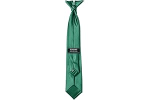 FOMANN Mens Clip on Ties Solid Uniform Clip-on Neck Ties for Police and Security Pullaway Clip Ties