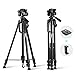 Albott Camera Tripod,55 inch Aluminum DSLR Tripod with Phone Stand for Canon,Nikon,Sony,Samsung,Olympus Camera and Phone