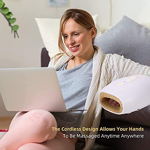 Masajeador De Mano Eléctrico Masajeador De Manos Artritis Hand Massager con Calor Compresión para El Masaje De Puntos De Acupuntura, El Alivio del Dolor, Adormecimiento del Túnel Carpiano y de Los Dedos