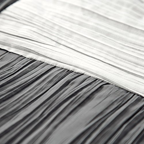 Black and White King size 102x90 Bedding Comforter Chessboard Pattern Down Alternative with Pleat Surface and Grey Reverse Side by Bedsure