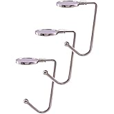 CAMSOON Mantel Hook Holder Fireplace Stocking Hanger for Christmas (Set of 3), Sturdy Metal Non-Slip Purse Hook Hanger for Table Desk Fireplace School Bar and Restaurant