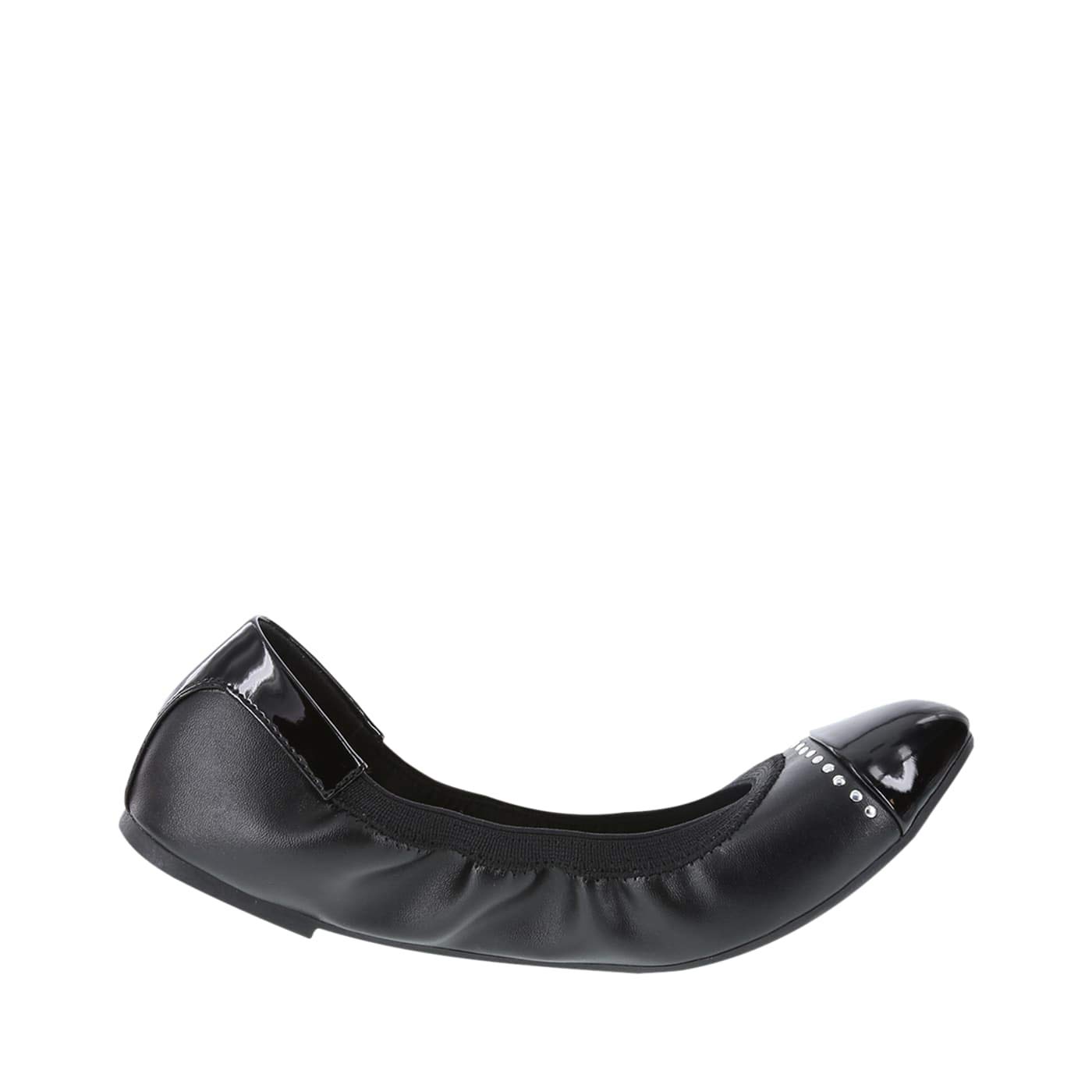 dexflex Comfort Black Studded Women's Claire Scrunch Flat 6.5 Wide - Image 3