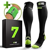 Running Compression Socks - Compression Socks for Women & Men - Knee High Socks for Pregnancy, Travel & Nurses - Best Running Accessories - Graduated Athletic Fit Boosts Circulation & Recovery