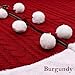 LimBridge Christmas Tree Skirt, 48 inches Knitted Skirt with Plush Faux Fur Edge, Rustic Thick Heavy Yarn Knit Xmas Holiday Decoration, Burgundy and White