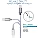 iPhone Charger, TAKAGI 3PACK 6Feet Extra Long Nylon Braided Lightning to USB Cable Charging Cord for iPhone X/8 plus/8/7 plus/7/6 plus/6s/5/5s/SE/iPad and iPod (Silver White)