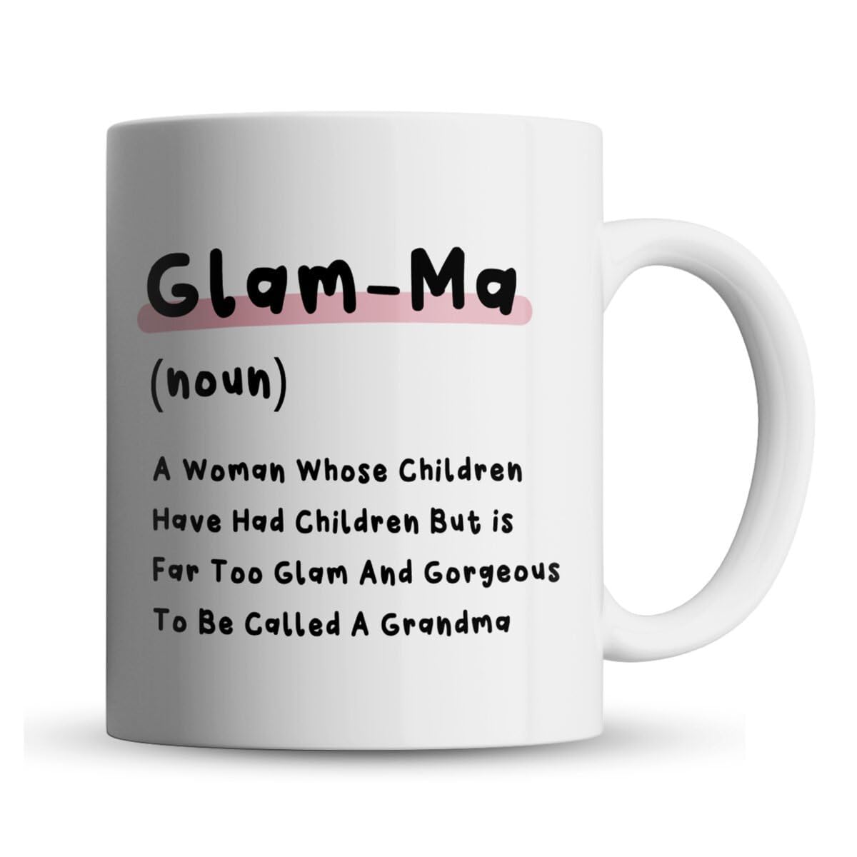 Inky Penguin - Glam-Ma Definition Funny Glamorous Grandma, Granny Gift Mug, Ceramic, 11fl. oz.