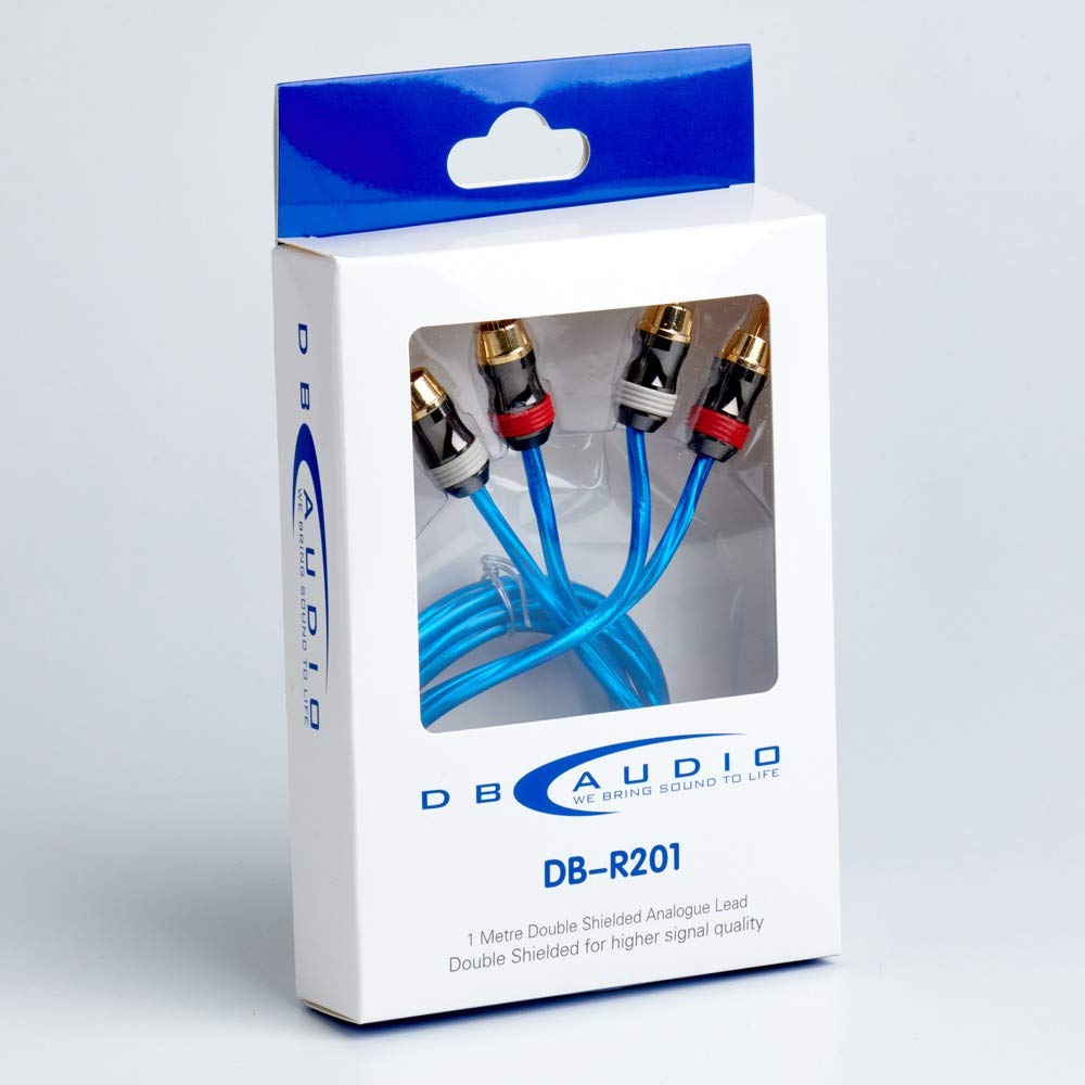 DB Audio Systems DBR201 1 Metre Double Shielded RCA Cable, For Car Audio Amplifiers
