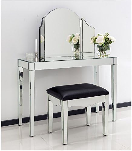 homesdirect365 Romano Mirrored Console Table Set
