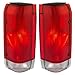 Brock Replacement Driver and Passenger Taillights Tail Lamps Compatible with 1987-1989 F-Series Styleside Pickup Truck Bronco E7TZ13405A E7TZ13404A