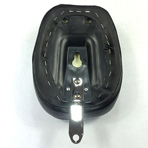 HK Motorcycle Black Custom Back Solo Passenger Cross Stripe Style Leather Seat For 2010 2011 2012 2013 2014 2015 Harley Davidson XL1200X X48 X72 - Thumbnail 2
