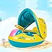 Baby Pool Float - Inflatable Baby Swimming Float with Canopy for Infant Toddler