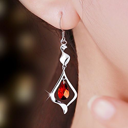 BAGEHAN S925 Silver Earrings Long Zircon Tassel Earrings Female Ear Jewelry,A