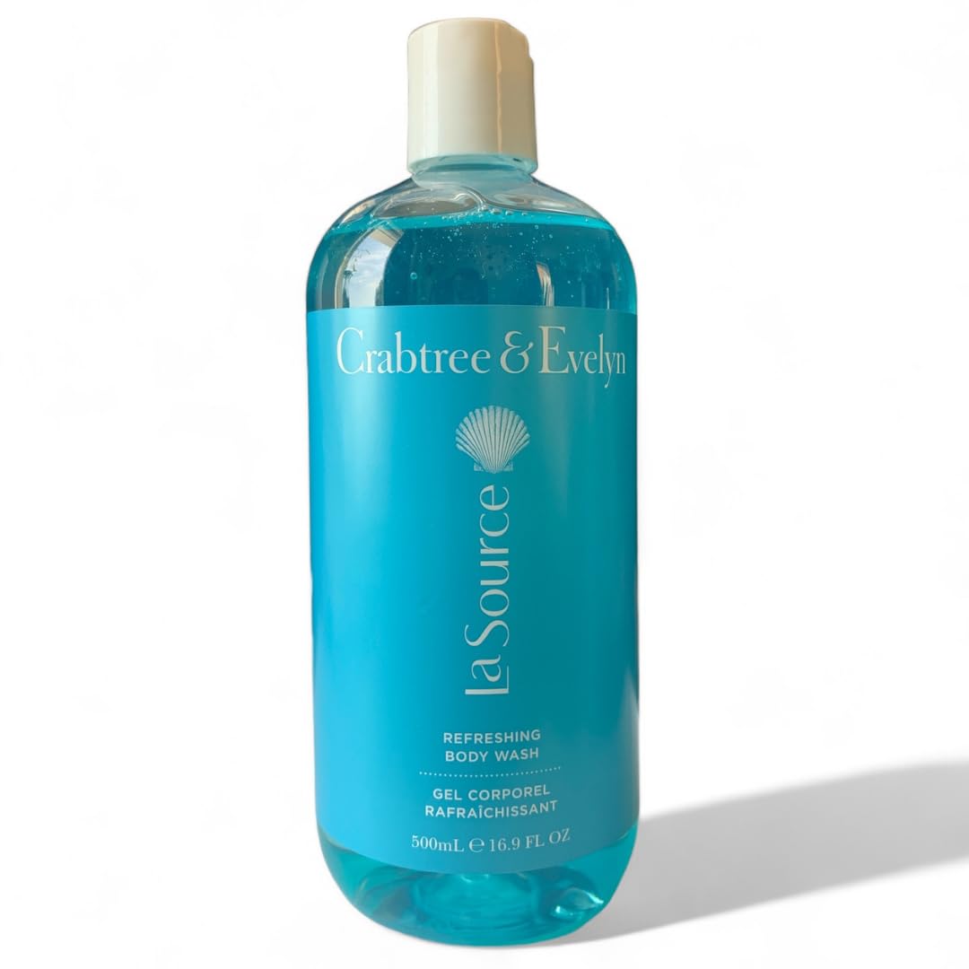 Crabtree & Evelyn La Source Refreshing Body Wash & Body Lotion Set | 16.9oz/500ml