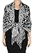 Peach Couture Elegant Double Layer Reversible Paisley Pashmina Shawl Wrap Black and White Scarf