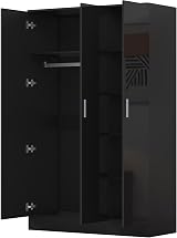 Reflect 2 Piece Wardrobe Bundle | 2 Door Corner + 3 Door Black Gloss view 9