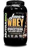 NutraBio Java Whey Protein - Pure Whey Protein Isolate with Real Coffee and 200mg of Caffeine â€“ 2 Pounds - Coffe Flavor